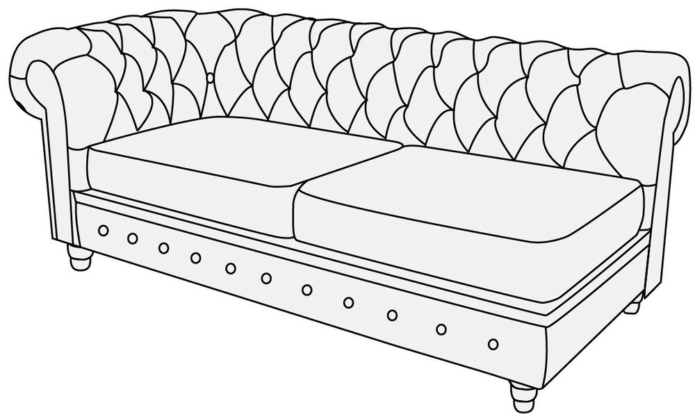 Модуль 3-х местный с левым подлокотником Альфа Честер