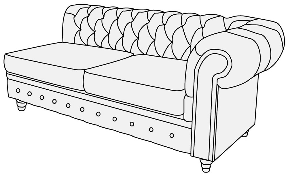 Модуль 3-х местный с правым подлокотником Альфа Честер