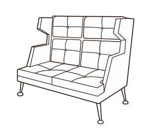 Диван 2-х местный высокий Диктатор Хром