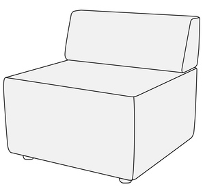 Модуль 1-местный без подлокотников Гамма