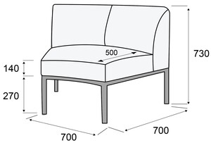 Модуль Гермес угловой У45