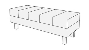 Банкетка 2-местная малая Лима