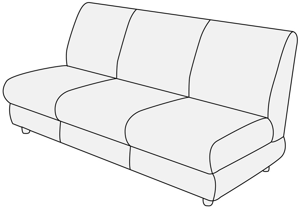 Модуль 3-х местный без подлокотников Матрикс