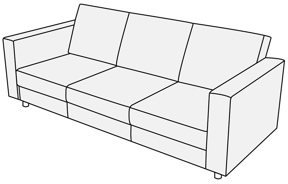 Диван 3-х местный Омега Лайт