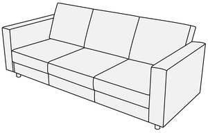 Диван 3-х местный Омега Лайт