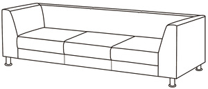 Диван 3-х местный Омега Люкс