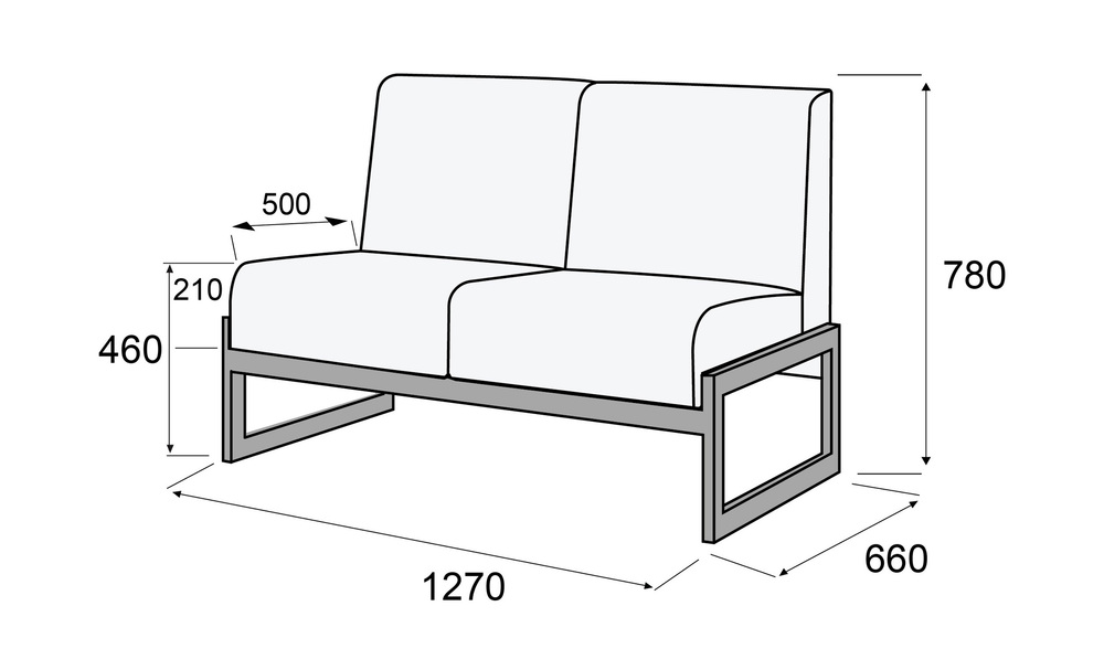 Диван 2-х местный Сигма Люкс