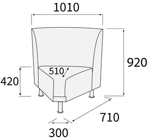 Модуль угловой 60 внутренний Снейк