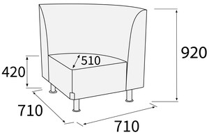 Модуль угловой 90 внутренний Снейк