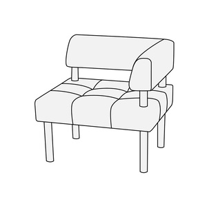 Модуль 1-местный с правым подлокотником Спринт