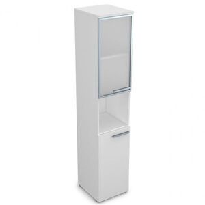 Пенал высокий со стеклом и нишей (правый)