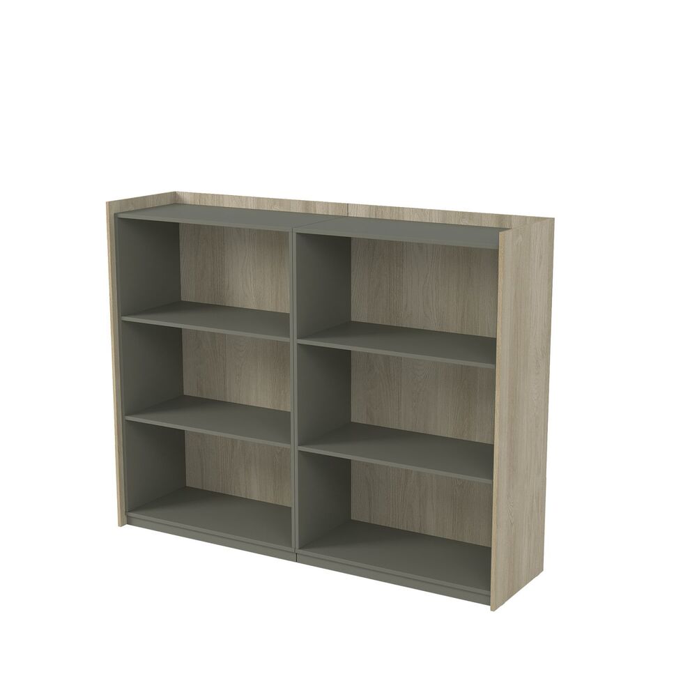 Шкаф средний, со стеклом, двусоставный