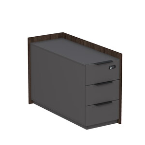 Тумба опорная, угл, с ящиками, с код замком (универс: прав/лев)