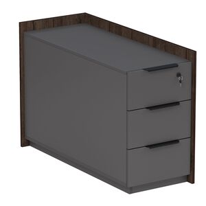 Тумба опорная, угловая с ящиками (универсальная: правая/левая)