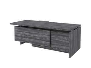 Стол руководителя с опорной тумбой (правый) (Фурнитура INOX)