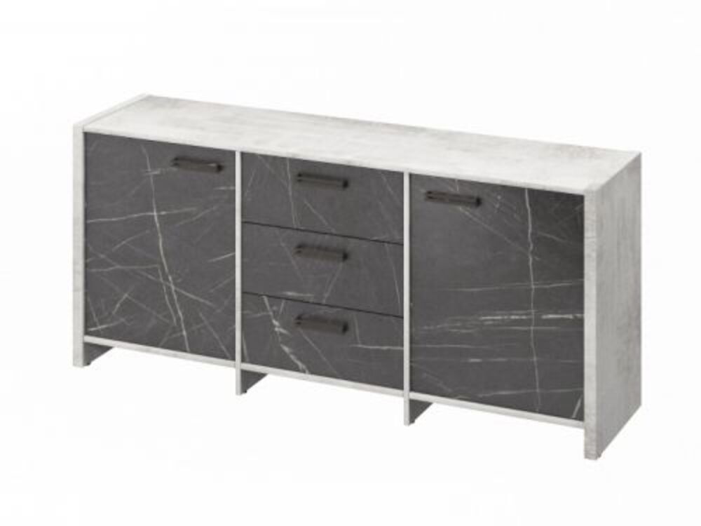 Тумба трехсекционная (Фурнитура черная)