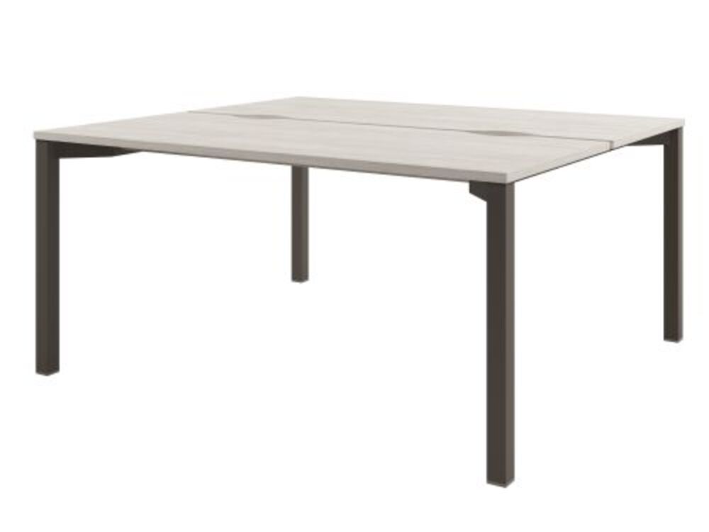 Стол-тандем на металлокаркасе на 2 рабочих места