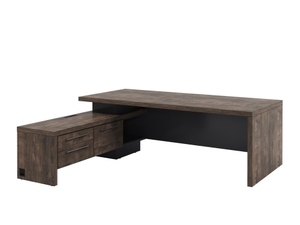 Стол руководителя с опорной тумбой (левый)