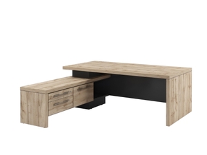 Стол руководителя с опорной тумбой (левый)