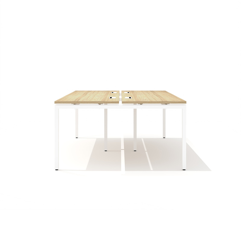 Двойная группа сдвоенного стола с люком на металлокаркасе