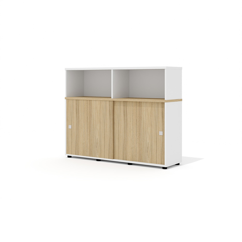 Объединяющая тумба-купе с полками