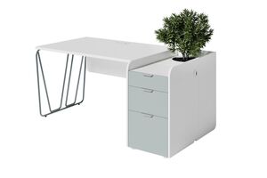 Композиция стол с ажурной ногой и тумбами