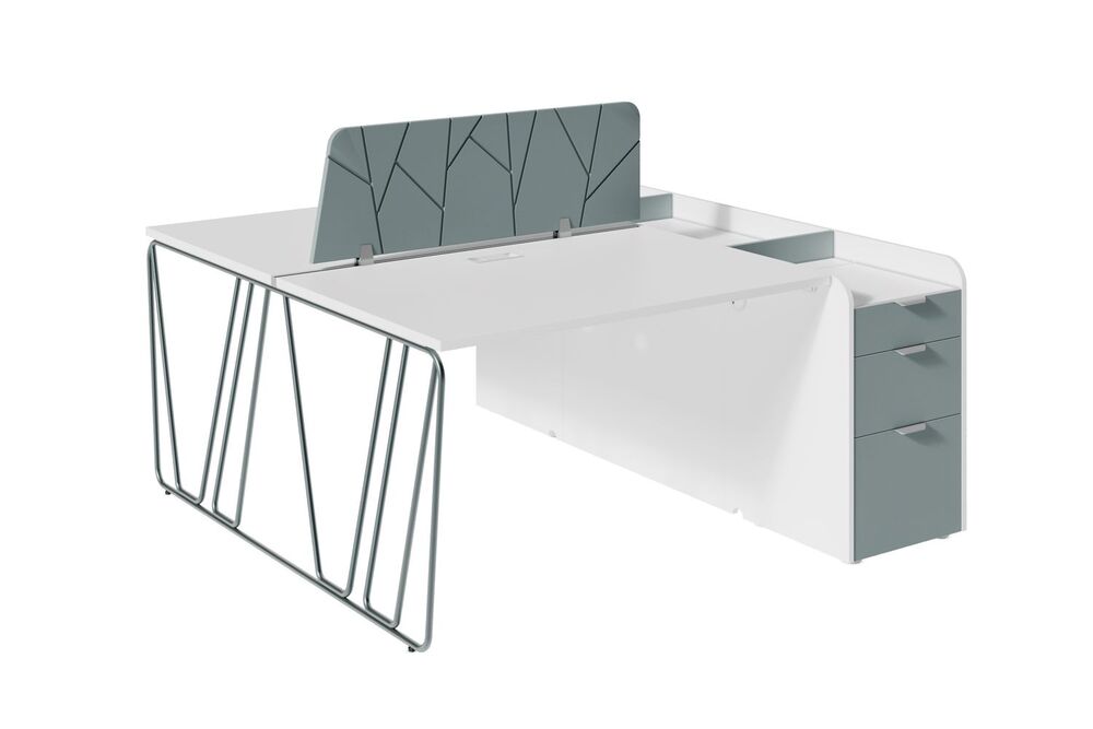 Композиция бенч с ажурной ногой и тумбами (без экрана)