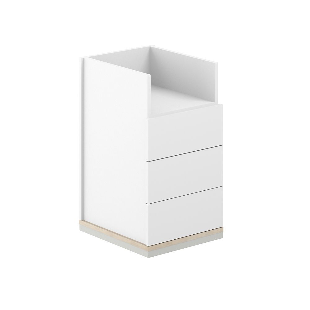 Тумба приставная 3 ящ. метаб.+ниша