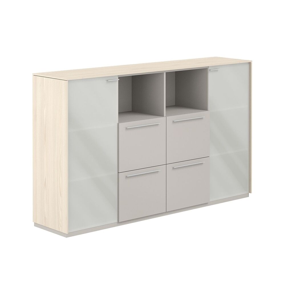 Шкаф средний со стеклом матовым, 4 ящ.