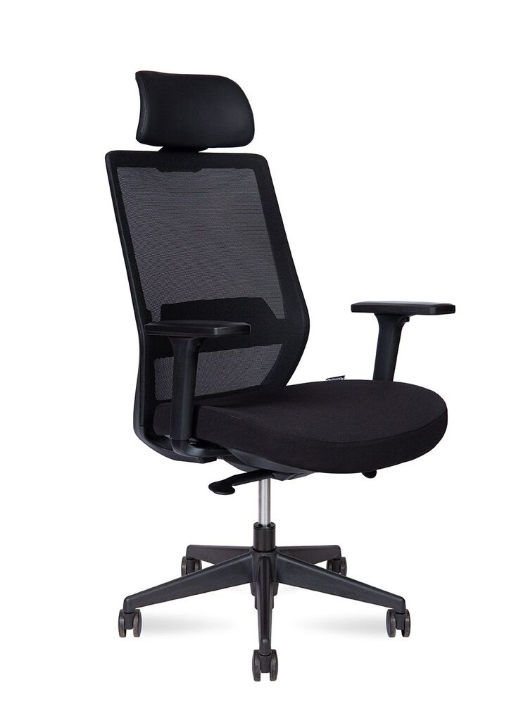 Кресло руководителя Mono black chrom