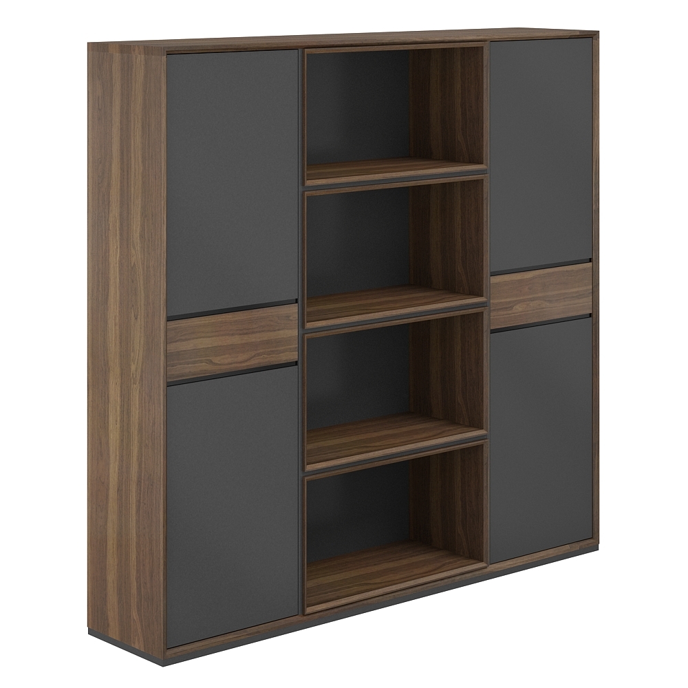 Шкаф 3-секционный с гл. дверями