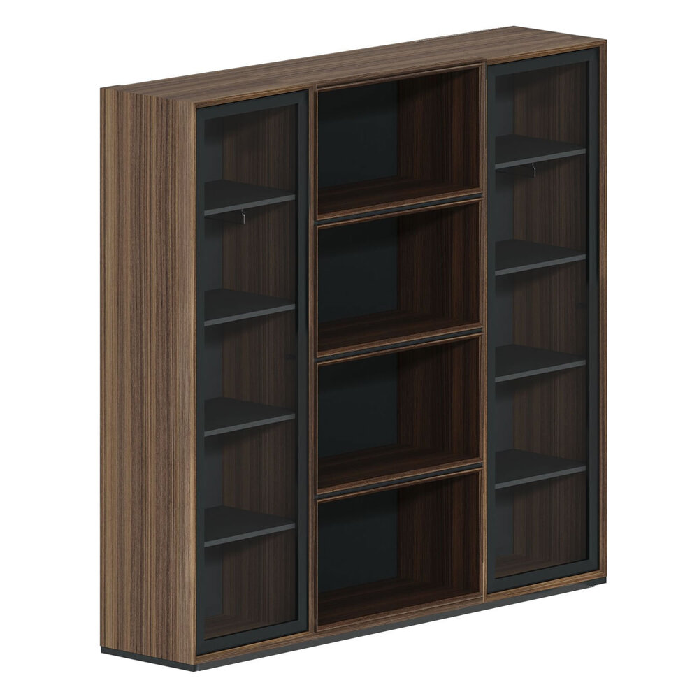 Шкаф 3-секционный со стеклом