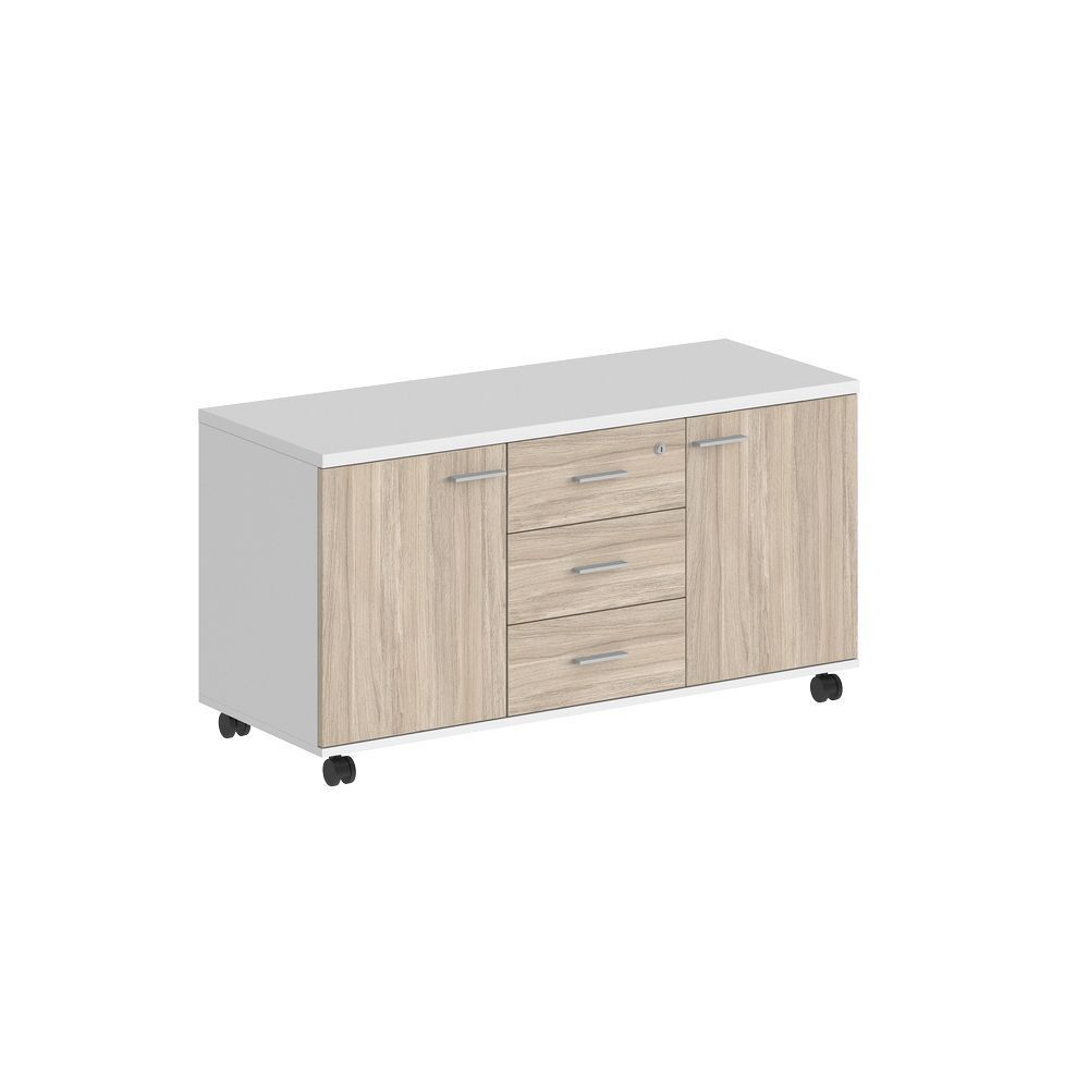 Тумба сервисная с 3 ящ. (метаб). с замком, 2 фасадами