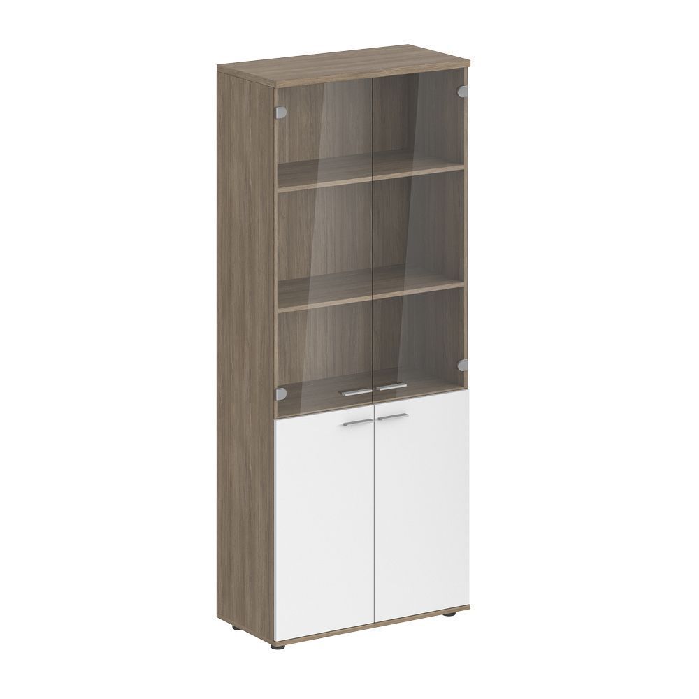 Шкаф высокий, 4-х дв., со стеклом, з.ст HDF