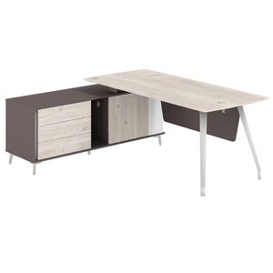 Стол руководителя на опорной тумбе левой