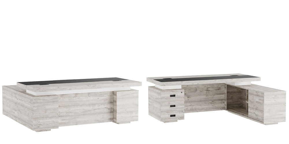 Стол письменный с тумбой и приставкой