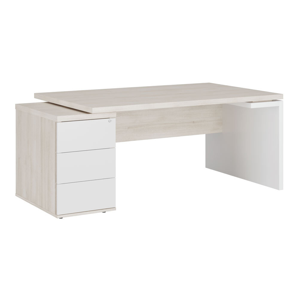 Стол рабочий на опорной тумбе (левый)