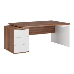 Стол рабочий на опорной тумбе (левый)