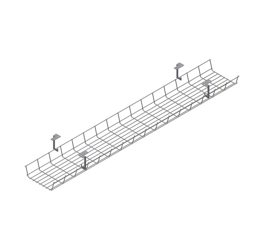 Кабель-канал 100х15 см, бенч СЕРЫЙ