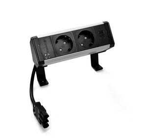 VERSADESK блок электриф АЛЮМИНИЙ