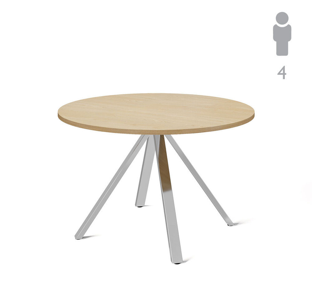 EXE Стол для переговоров круглый хром