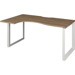 Стол эргономичный левый на металлокаркасе