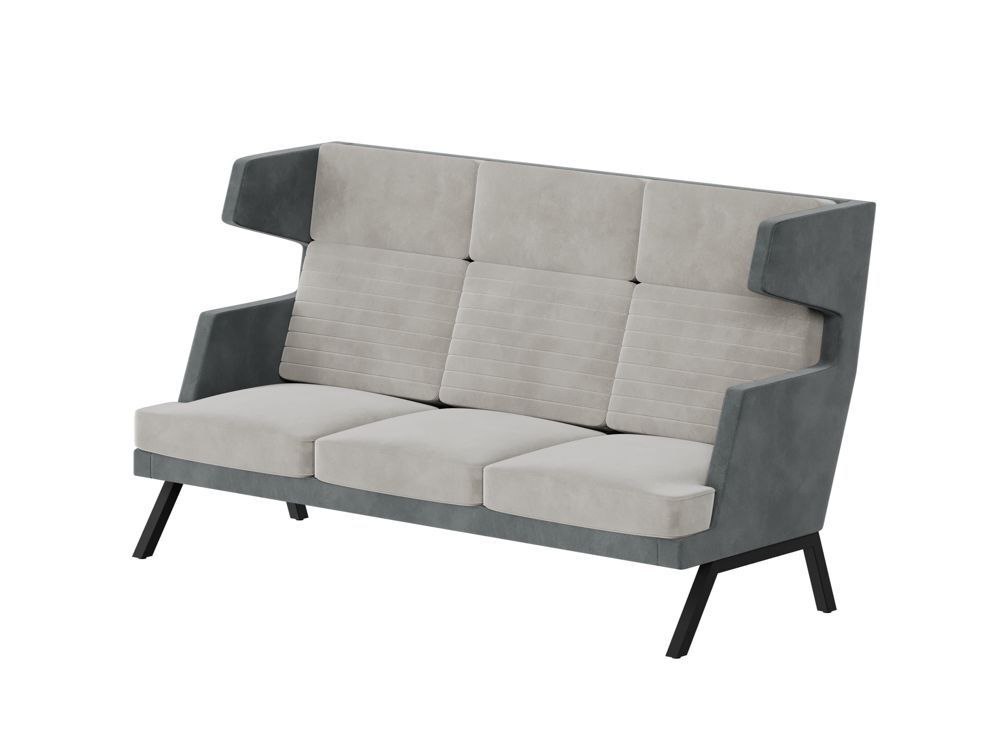 Диван трёхместный высокий