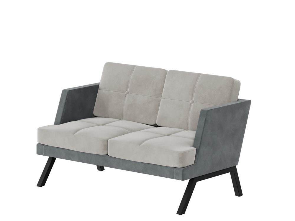 Диван двухместный с декором из пуговиц