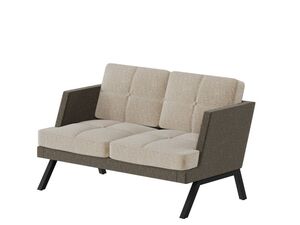 Диван двухместный с декором из пуговиц