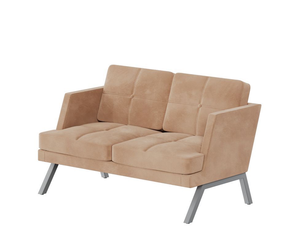 Диван двухместный с декором из пуговиц