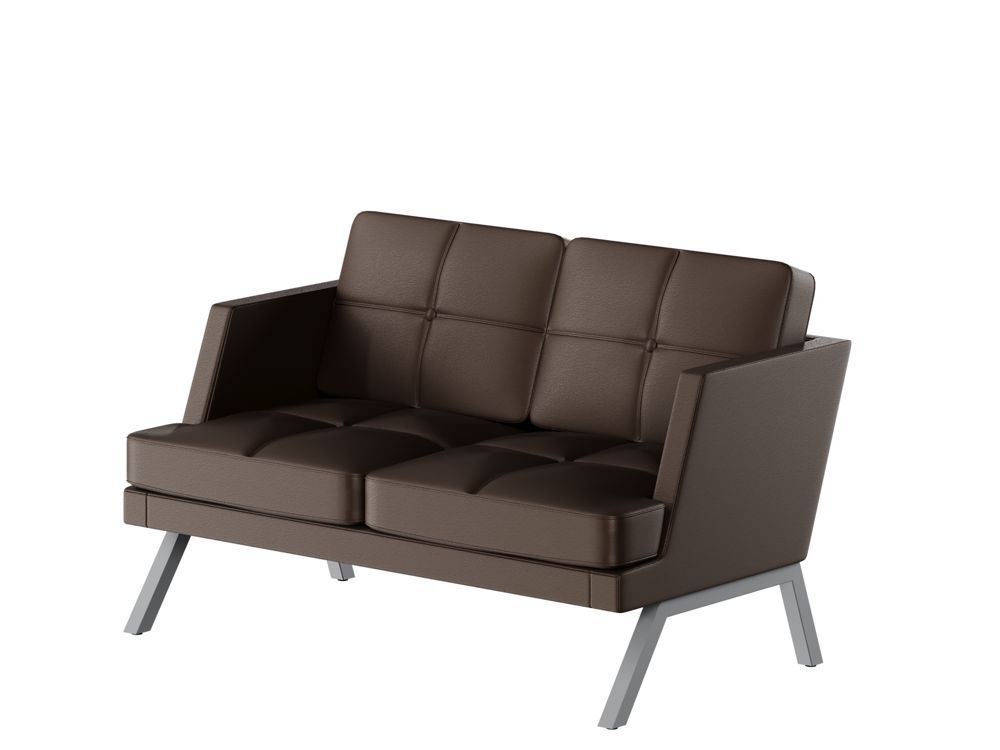 Диван двухместный с декором из пуговиц