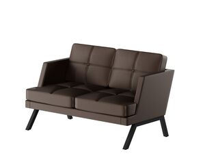 Диван двухместный с декором из пуговиц