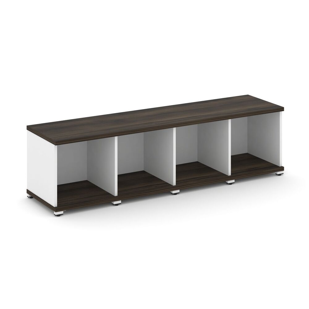 Стеллаж четыре узкие секции, 1 ниша