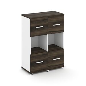 Шкаф две узкие секции, 3 ниши